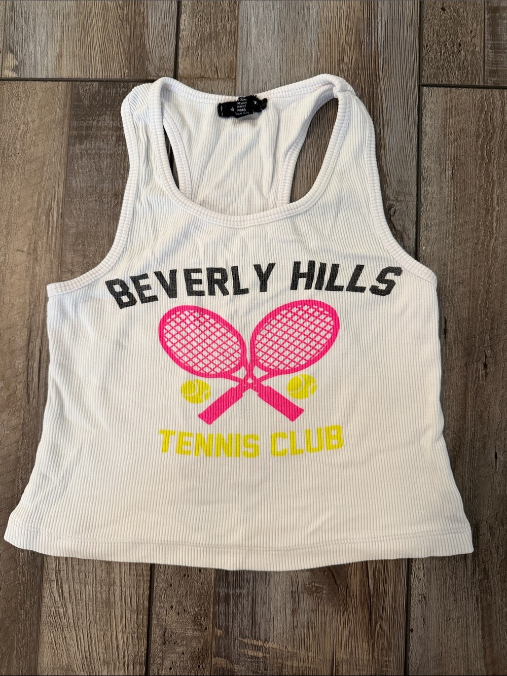 Flowers By Zoe Beverly Hills Tennis Club Racerback Tank Top